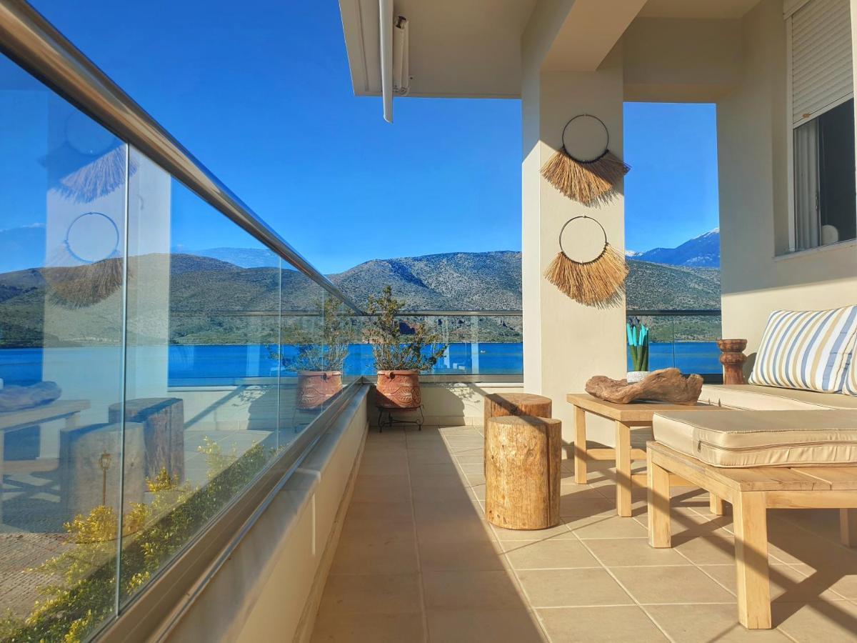 Boho Beach House In Itea-Delphi エクステリア 写真